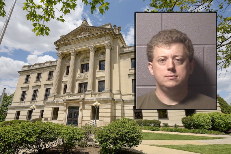 William K. Frieders, 37, of Waterman, pleaded guilty to eight counts of unlawful possession of child sexual abuse material on Sept. 9, 20225, according to records filed in DeKalb County Court. (Inset photo provided by DeKalb County Jail)