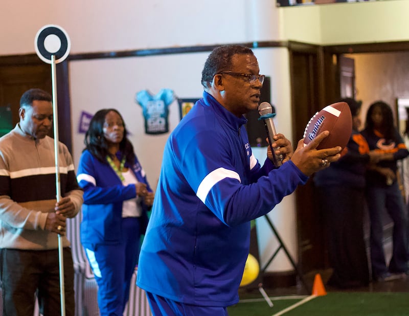 Lonnie Posley, pastor of New Canaan Christian Church, at the Super Soul Bowl Sunday community event on Sunday, Feb. 8, 2026, at the church on 225 E. Clinton St., Joliet.