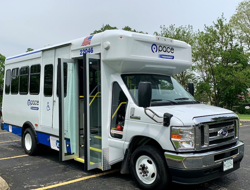 A Pace bus used for Dial-a-Ride services in the Chicago area is shown here. Dec. 24 ,2024