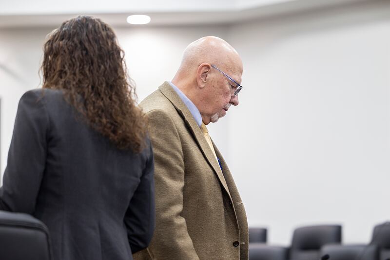 Defense attorney Gary Spencer is seen in court Thursday, Feb. 5, 2026. Spencer is defending Heath Knipple on dissemination of child pornography.