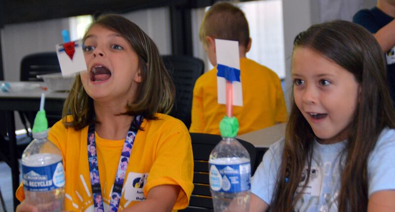 Ed'Venture summer campers launch bottle rockets at last years summer camp. There are more than 40 camps to choose from.