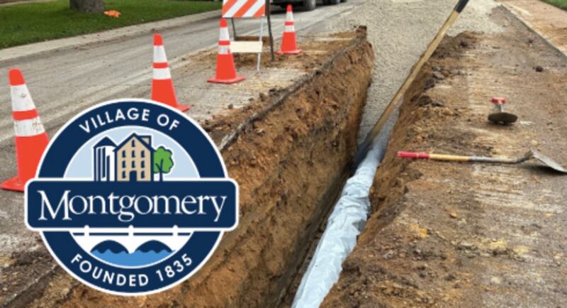The Village of Montgomery is replacing ageing water infrastructure across town as part of its Lake Michigan water sourcing project.