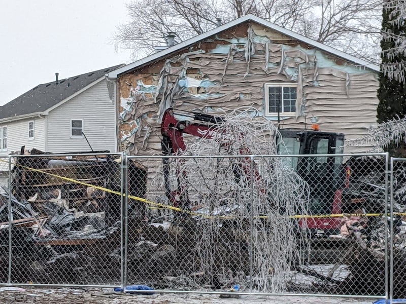 Two people died in a house fire explosion at 269 Fox Chase Drive North in Oswego Thursday, Jan. 29, 2026.
The siding on the adjacent house was damaged in the fire.