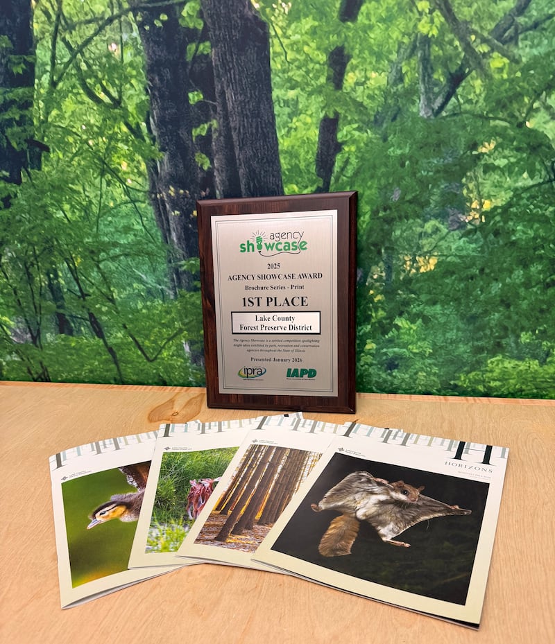 The Lake County Forest Preserves’ Horizons magazine, Fall 2025 issue, earned top honors from IPRA and IAPD for excellence in public communications and design.
