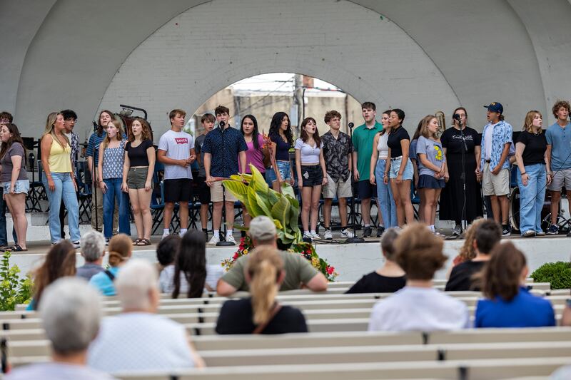 Opening for the Sterling Municipal Band Wednesday, July 16, 2025, was the cast of “The Wedding Singer,” a musical that will be performed next week at Centennial Auditorium at Sterling High School. The show follows a successful wedding singer whose own heartbreak leads him down a disastrous path at work and the girl who can save him. Check out centennialauditorium.org for more info.