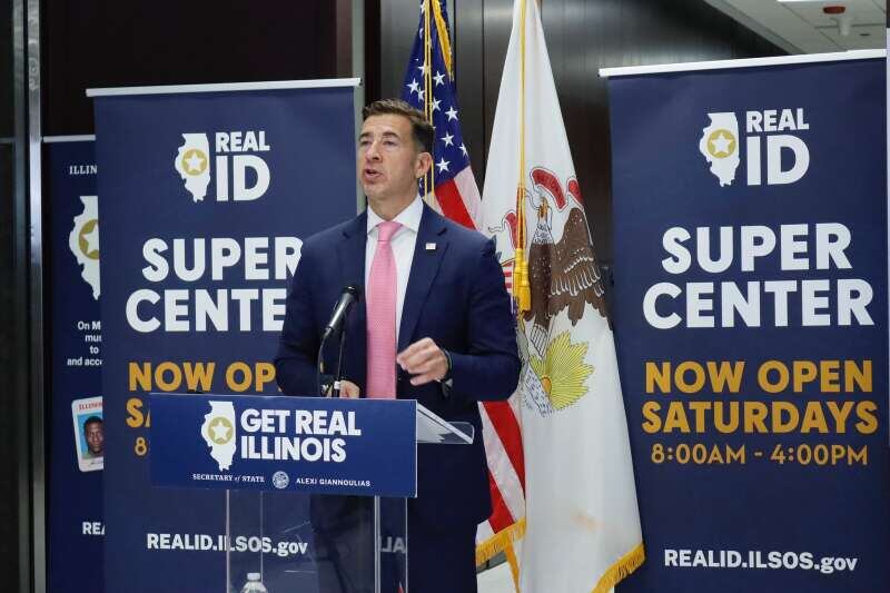 Secretary of State Alexi Giannoulias discusses offering extended hours at DMVs so residents can obtain REAL IDs.