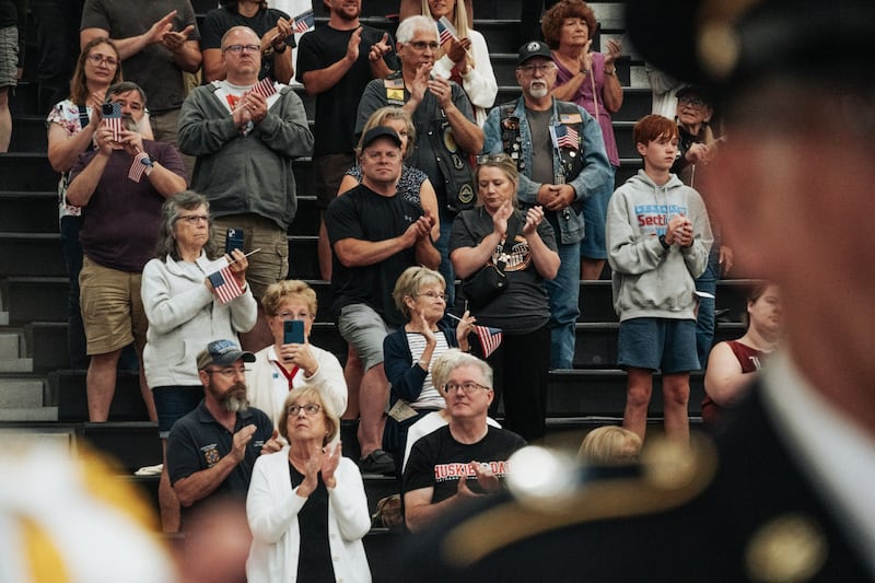 McHenry Community High School opened its doors Sunday, Aug. 24, for a welcome home celebration for more than 40 local veterans from an Honor Flight trip to Washington D.C.