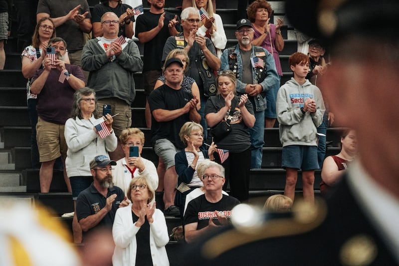 McHenry Community High School opened its doors Sunday, Aug. 24, for a welcome home celebration for more than 40 local veterans from an Honor Flight trip to Washington D.C.