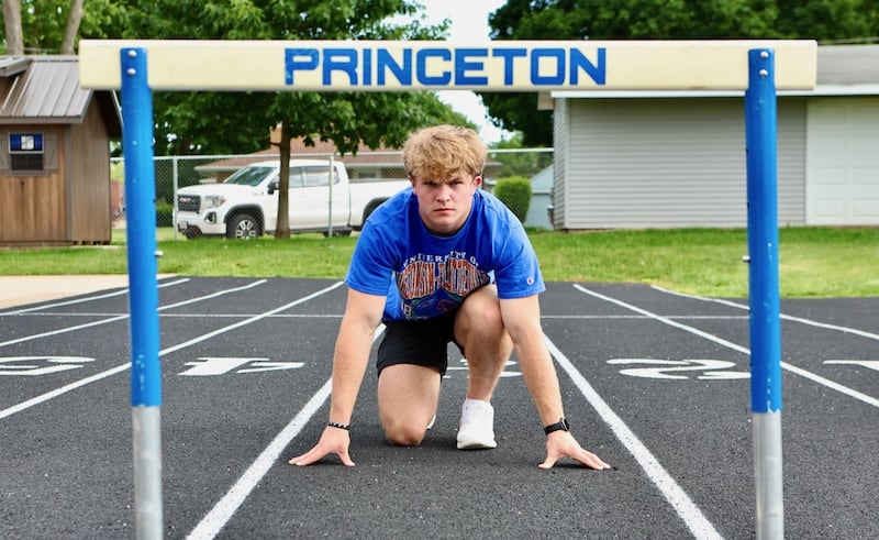 Princeton's Casey Etheridge is the 2026 BCR Male Track & FIeld Athlete of the Year.