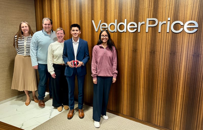 Quest Academy in Palatine proudly celebrates Rayan Zaidi, Class of 2025, for receiving a Patent Award from Vedder Price for his invention, PyroShield.