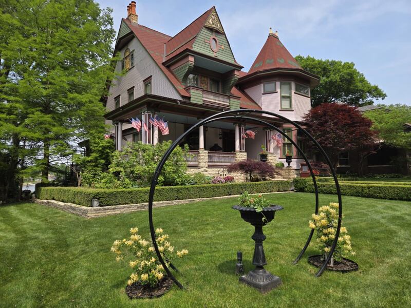 This beautiful Victorian riverfront garden, owned by Walter and Lisa Sandford, is located in the beautiful Riverview Historic District in Kankakee and is one of seven stops on the Garden Walk by the Kankakee Kultivators Garden Club on June 26.