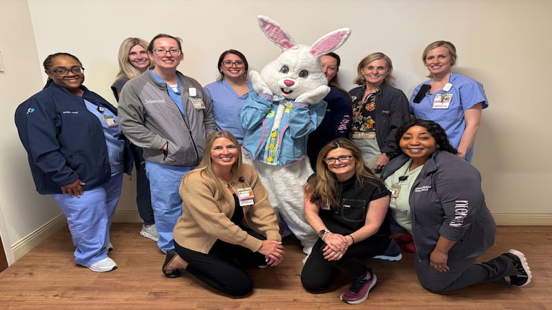 PHOTOS: Easter Bunny visits NICU at Silver Cross Hospital