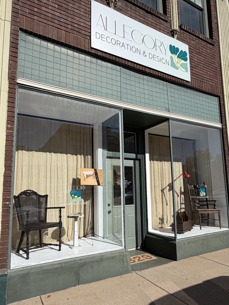 The storefront outside Allegory Decoration and Design in DeKalb is seen in this undated photo.