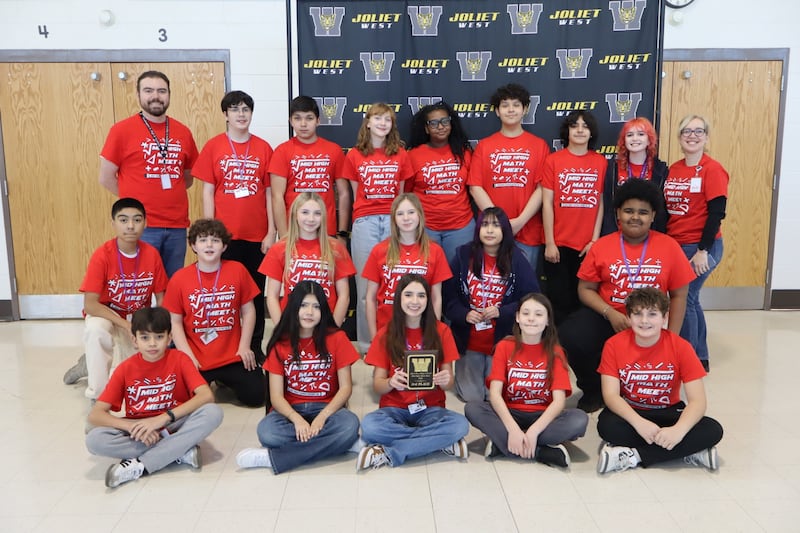 Joliet Public Schools District 86 sent teams from Dirksen, Gompers, Hufford and Washington Junior High Schools to compete in the 23rd annual Joliet West High School Mid High Math Meet.