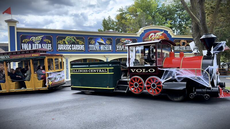 The train is starting the paranormal tour at Volo Museum.