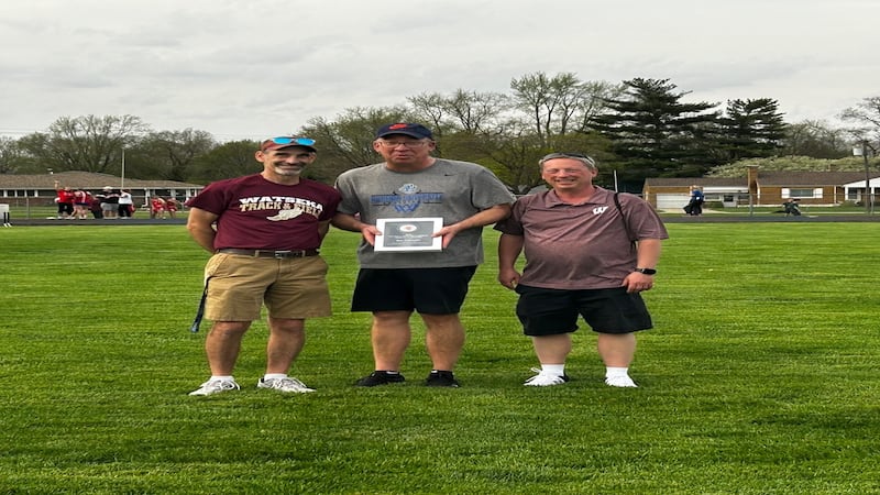 Tom Schroeder honored for volunteer work with Watseka track and field