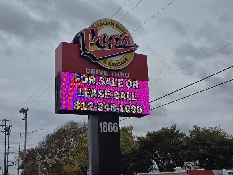The site of the former Pops Italian Beef & Sausage is seen on Sunday, Oct. 19, 2025, in Joliet.