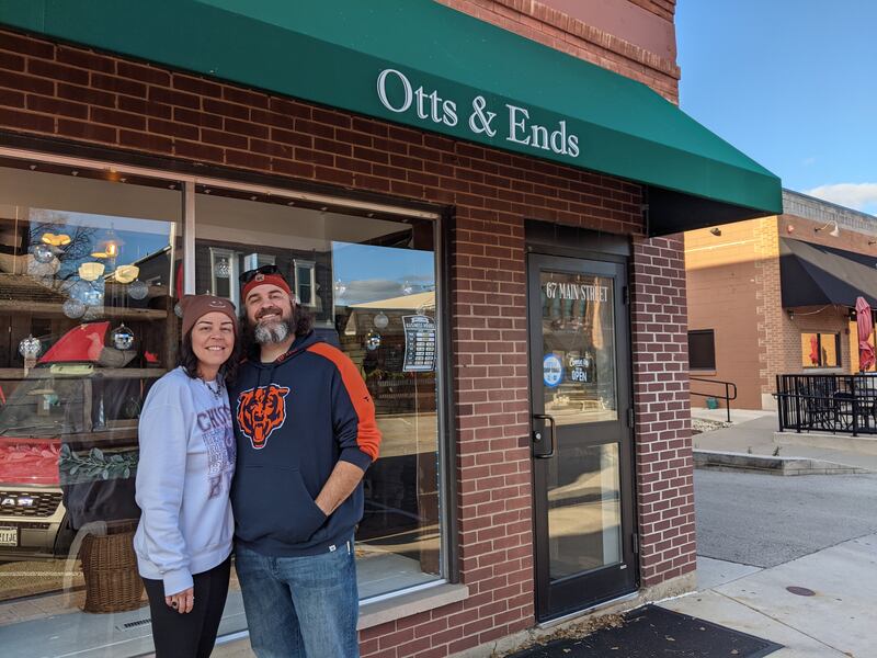Otts & Ends vintage store at 67 Main St. in downtown Oswego. is owned by Shorewood couple Stephanie and Evan Ott.

The store is located in the space that formerly housed Happenstance Goods vintage store, which recently moved to North Aurora.