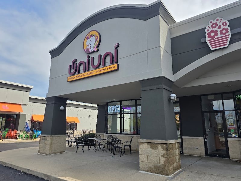 Uni Uni Boba Joliet, located at 1504 Essington Road, Suite 1 in Joliet, is seen on Tuesday, April 14, 2026.