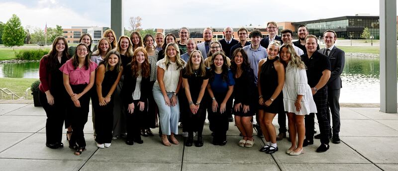 All 26 Cedarville University students were inducted to Lambda Pi Eta, the communication honor society on Sept. 25, in Cedarville, Ohio.