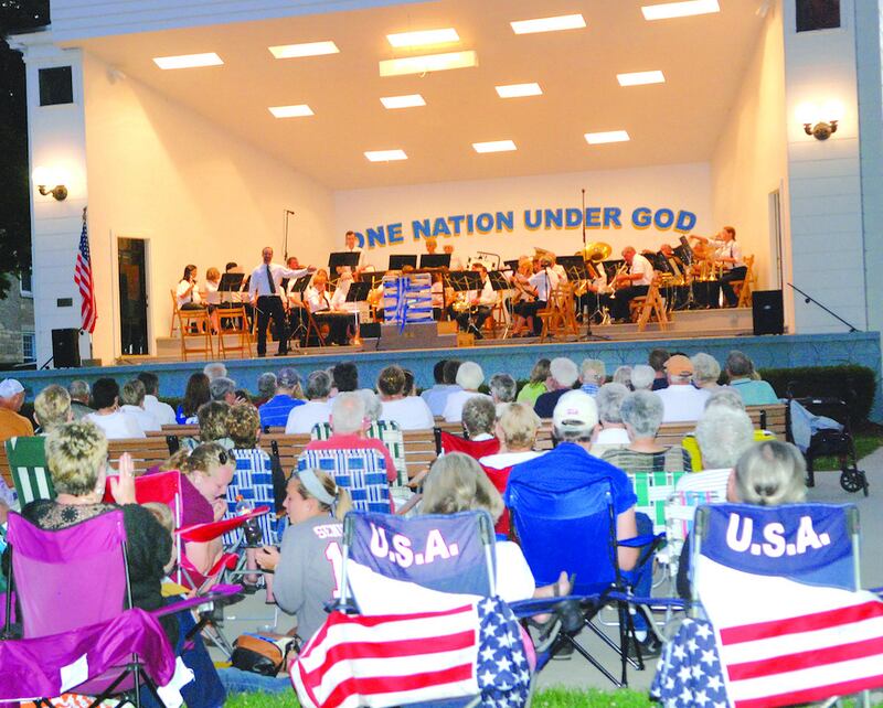 The Kable Concert Band performs Wednesday nights in downtown Mt. Morris.