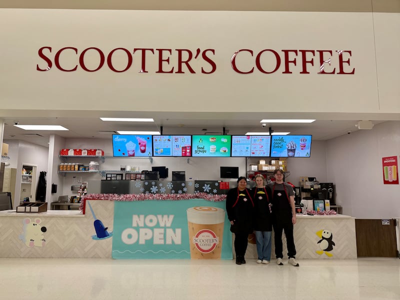 Employees stand in front of McHenry County's first Scooter's Coffee location inside the Algonquin Meijer, located at 400 S. Randall Road.
