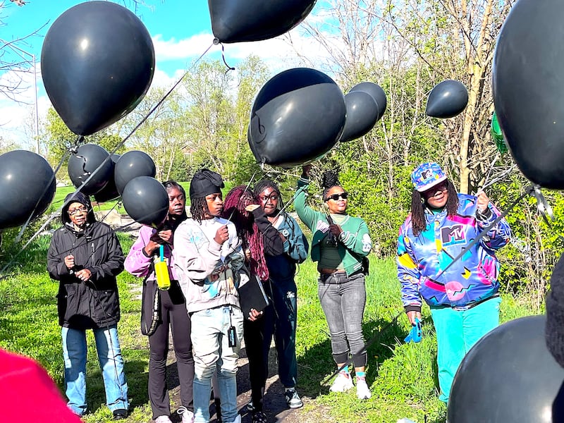 Family and friends of Terhan "T3" Foster Gordon, 36, of Joliet, held a balloon release memorial for him on Saturday, April 18, 2026, near the area where his remains were found in Mokena.