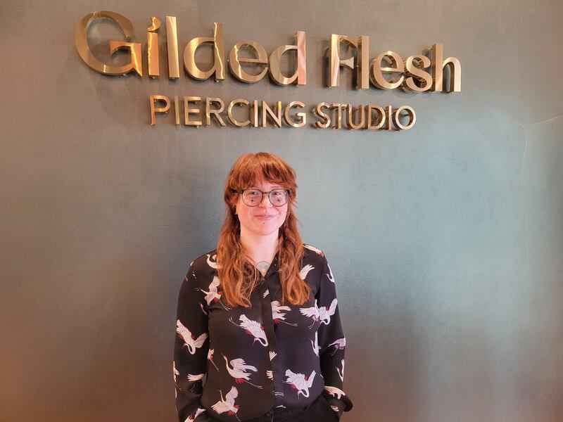 Ren Hess opened a piercing studio, Gilded Flesh, on Nov. 1, 2025, in the Majestic building in downtown Kankakee. Hess piercing for kids' earlobes and all piercing services for adults, using exclusively body-safe jewelry.