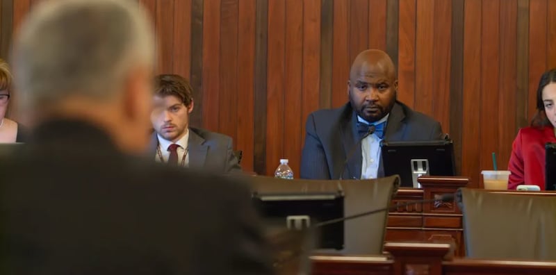 Senate Revenue Committee Chair Elgie Sims, D-Chicago, listens to a budget update from Department of Revenue Director David Harris on Wednesday, May 13, 2026.