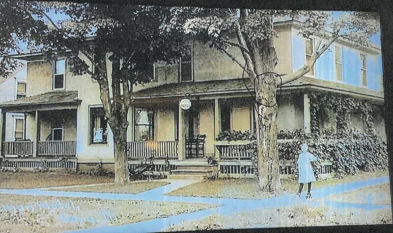A historical photo of the building at 109 Cary St., Cary when it was used as the Freeman Boarding House.
