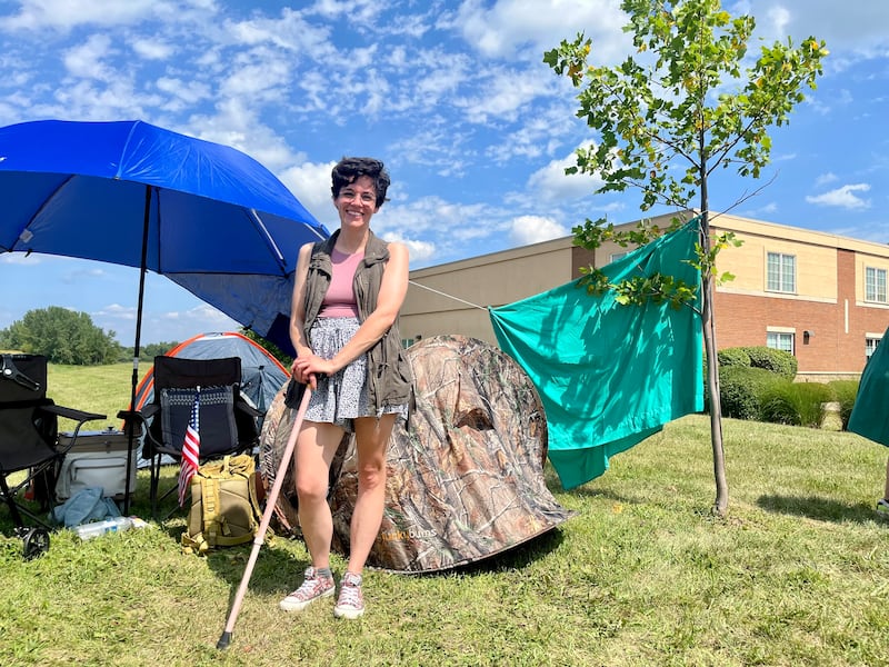 Yorkille resident Alicia Castillo is organizing a week of events, “Yorkville Community Camp-Out Festival” outside City Hall to emphasize community opposition to Yorkville's recently adopted ordinance to fine and possibly incarcerate the town's homeless.