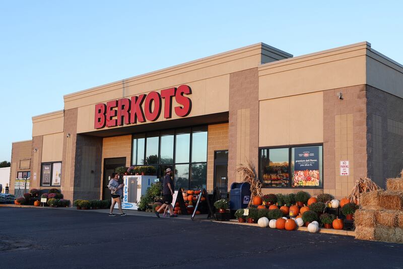 Shoppers walk into the Berkot's Super Foods in Momence on Wednesday, Sept. 17, 2025.