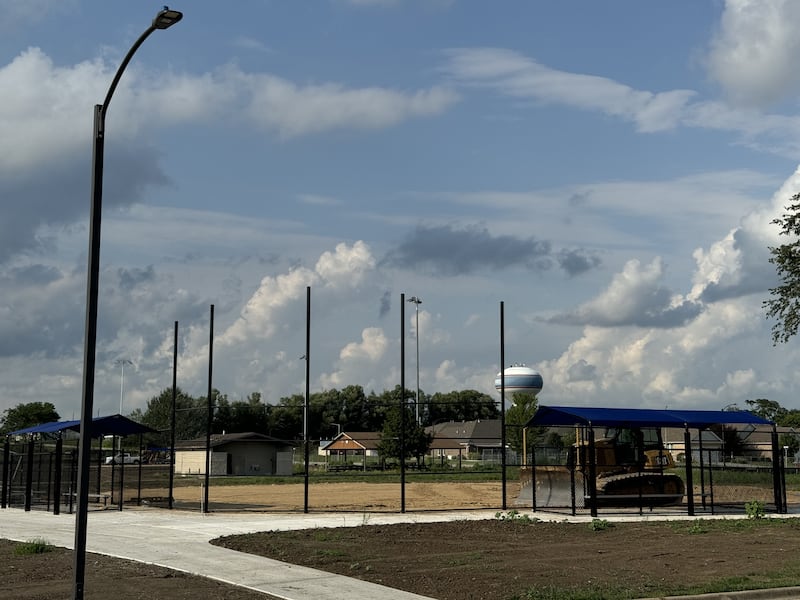 The baseball fields at West Side Park are undergoing new construction.