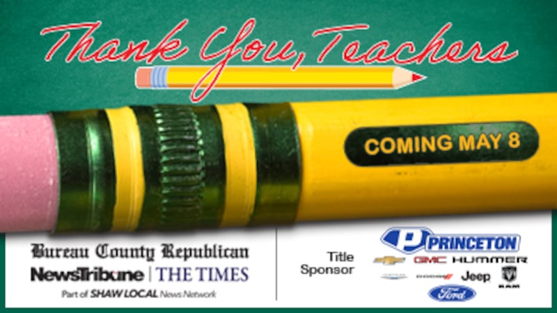 Thank You, Teachers coming in Illinois Valley