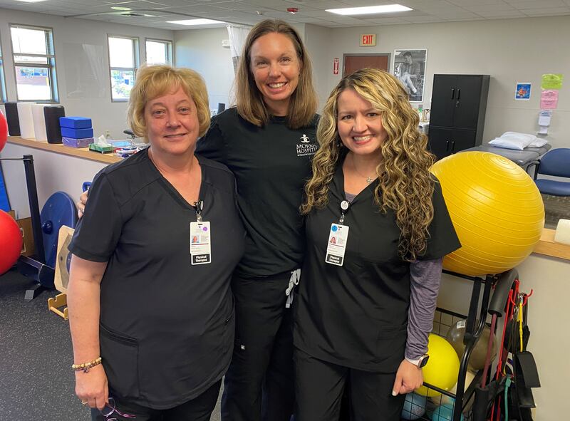 Three of the physical therapists trained to provide pelvic health therapy at Morris Hospital.