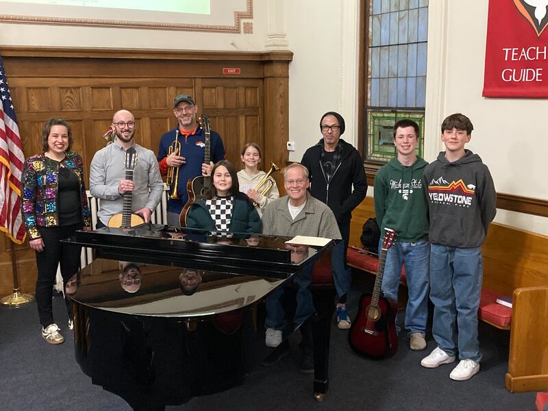 Jam Session attendees could request songs and improvise solos April 5, 2025, in Streator.
