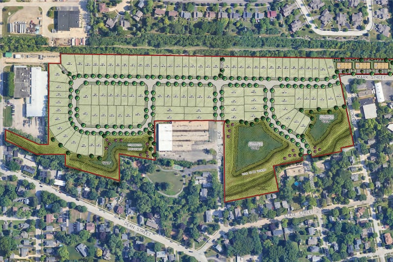 Pulte Homes proposed a new subdivision in St. Charles located northwest of downtown, north of Dean/State Streets, between N Fifth Street and N Twelfth Street.