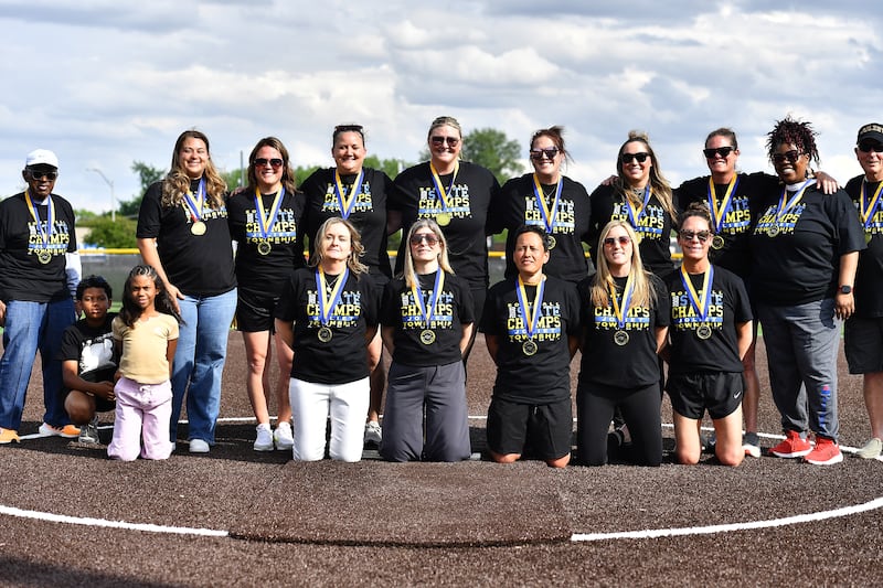 Joliet West's 2000 State Champions honored before the conference game against Joliet Central on Monday, May. 12, 2025, at Joliet.