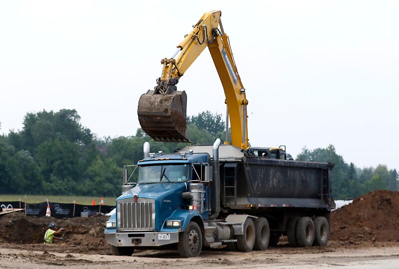 Work continues near Randall and Miller roads on Thursday, July 31, 2025, The county roadwork project, relying on federal dollars, runs between Ackman Road in Crystal Laker to Acorn Lane and Polaris Drive in Lake in the Hills.