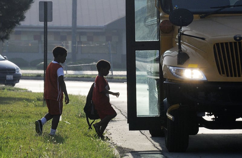 School bus boarding
