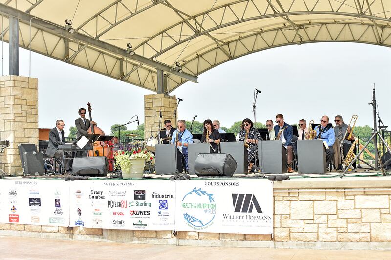 Josh Duffee & His Orchestra are shown performing at the 2023 Bellson Music Fest in Rock Falls.
