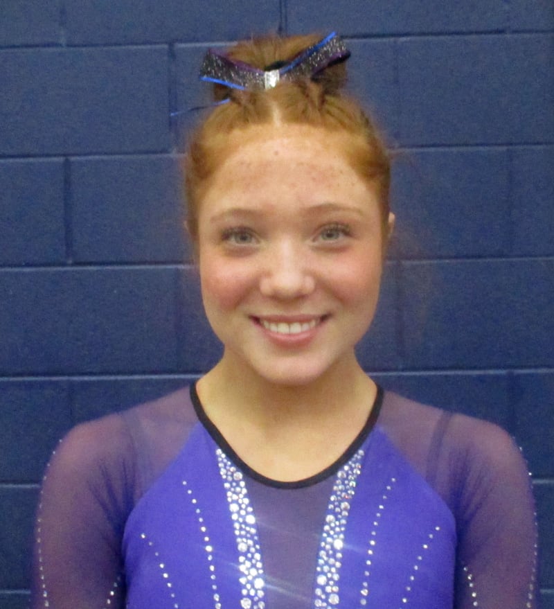 Downers Grove co-op gymnast Caroline Phillip