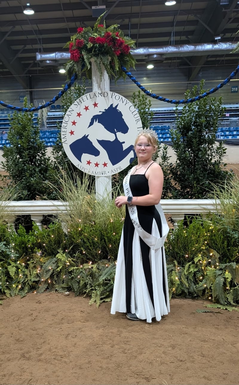 Carroll Prince, of Watseka, Illinois, was recently crowned the AMHR Nationals Princess at the 2025 American Miniature Horse Registry National Show, held September 4–13 in Tulsa, Oklahoma.