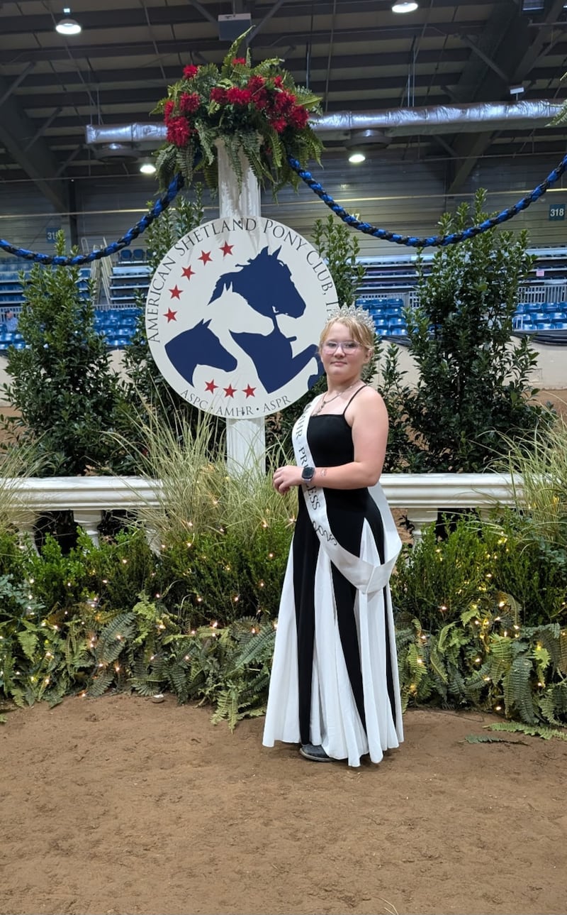 Carroll Prince, of Watseka, Illinois, was recently crowned the AMHR Nationals Princess at the 2025 American Miniature Horse Registry National Show, held September 4–13 in Tulsa, Oklahoma.