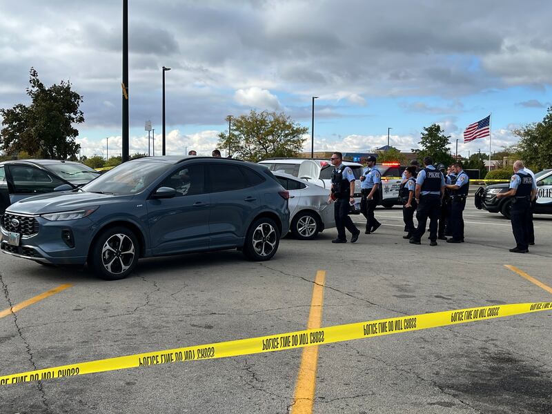 Joliet police officers at Walmart, 2424 W. Jefferson St., on Tuesday, Oct. 7, 2025.