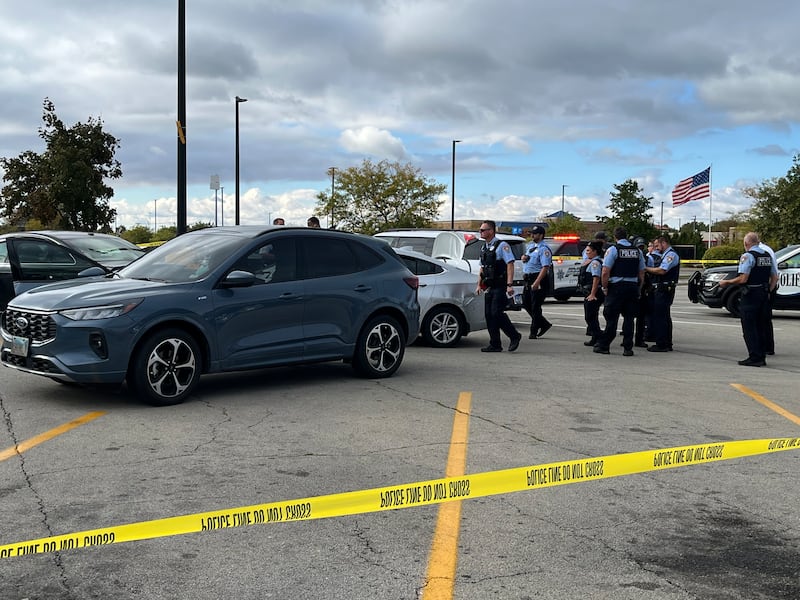 Joliet police officers at Walmart, 2424 W. Jefferson St., on Tuesday, Oct. 7, 2025.