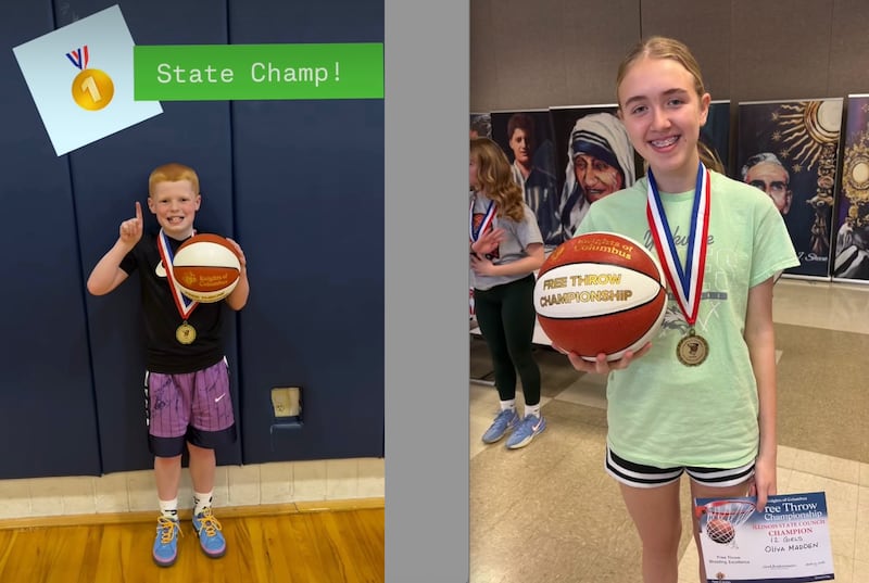 Two students from Yorkville won the free throw state championships at the annual Knights of Columbus Free Throw Championship. The tournament was held in Bloomington on April 12, 2026.