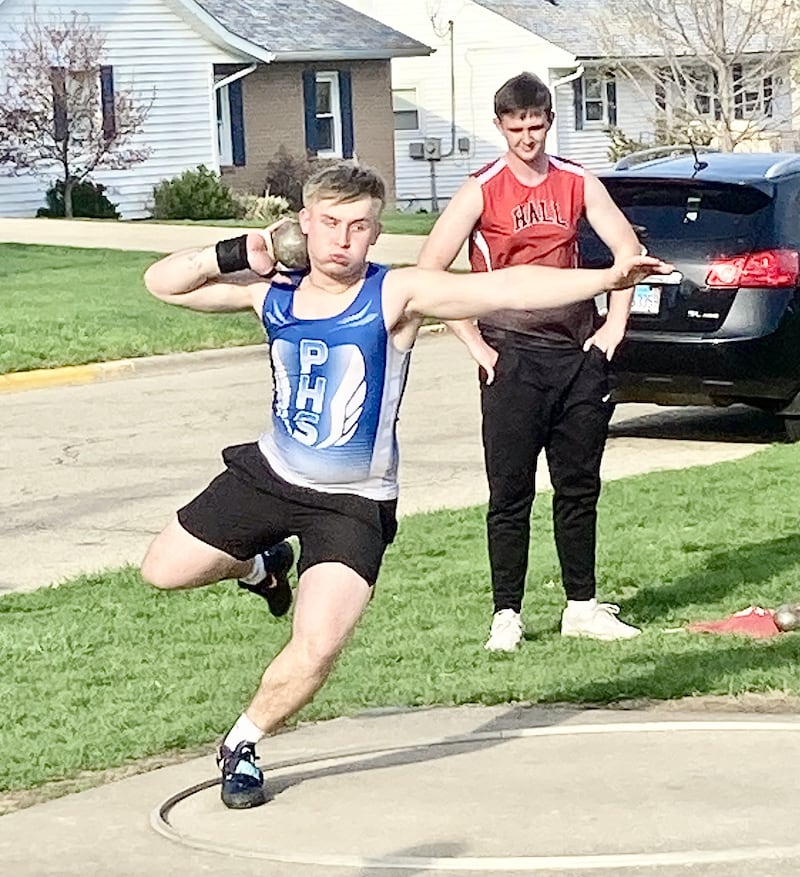 Princeton senior Common Green has picked up throws for the Tigers this spring. he placed third in the shot put in Tuesday's Howard-Monier Invite.