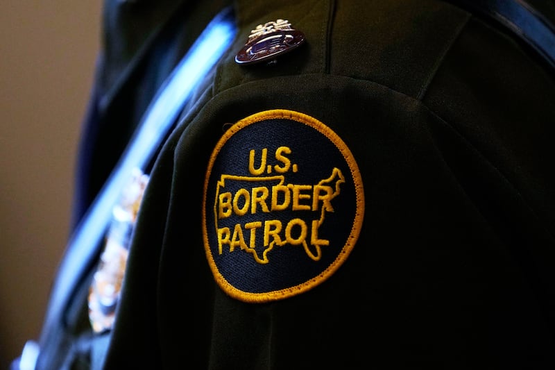 FILE - A U.S. Border Patrol patch is seen, Nov. 3, 2025, in Rosemont, Ill. (AP Photo/Erin Hooley, File)