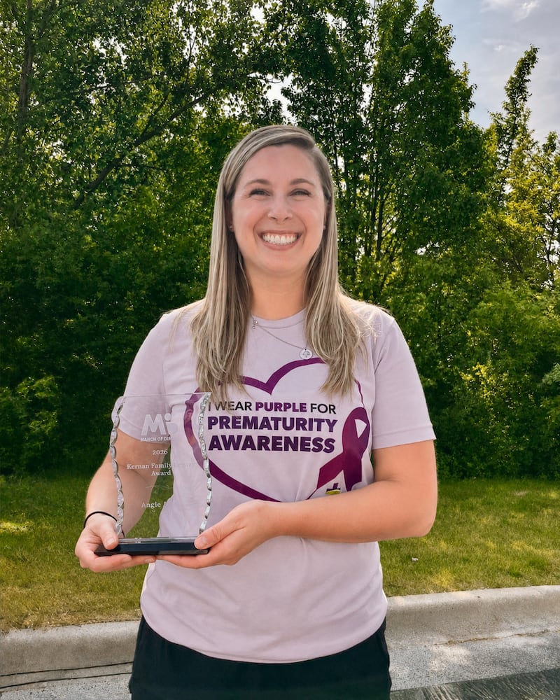 Angie Arthur, RN, was honored with the Kernan Family Legacy Award at the South Suburban March for Babies on Saturday, June 6, 2026.